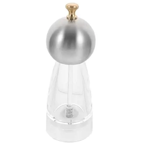 Produktbild: Alipis Pfeffermühle hand schleifer handmühle Langlebiger Schleifer Edelstahlmühle meersalz nachfüllbares Salz Multifunktionssalz Handwerkzeuge Pfefferstampfer Kaffeebohnenmühle Acryl
