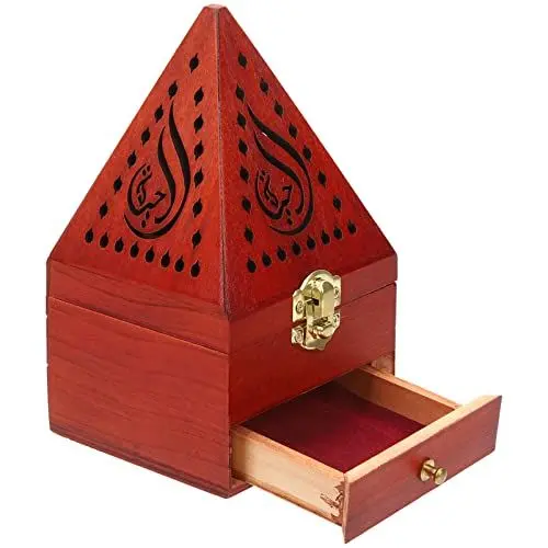 Produktbild: Alipis Pyramide Aromatherapie-Box Nahöstliche Räucherschale Holzkegelbrenner des Tempels Stand Halter Für Weihrauchbrenner Räuchergefäß Holz Tablett Jahrgang Räucherstäbchen Hölzern