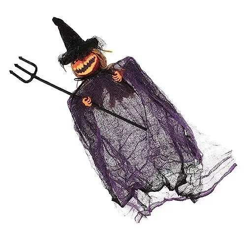 Produktbild: Alipis Schöne Geisterfigur Schreckliche Geisterfigur Halloween-innendekorationen Kürbis-Geist-anhänger Halloween-grimmige Dekoration Halloween-Dekoration Für Den Haushalt Vlies Violett