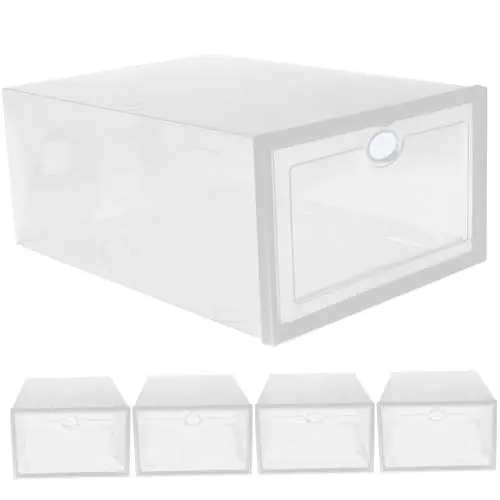 Produktbild: Alipis Schuhaufbewahrungsbox 5er-set Pp-material Transparent Schuh-organizer Zuhause Schuhbehälter