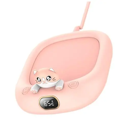 Produktbild: Alipis Untersetzer mit konstanter Heizung Tassenwärmer für den Schreibtisch USB-Milchwärmer USB heizpad USB Heating pad USB-Wärmer für den Desktop Tasse Heizung Untersetzer Metall Rosa