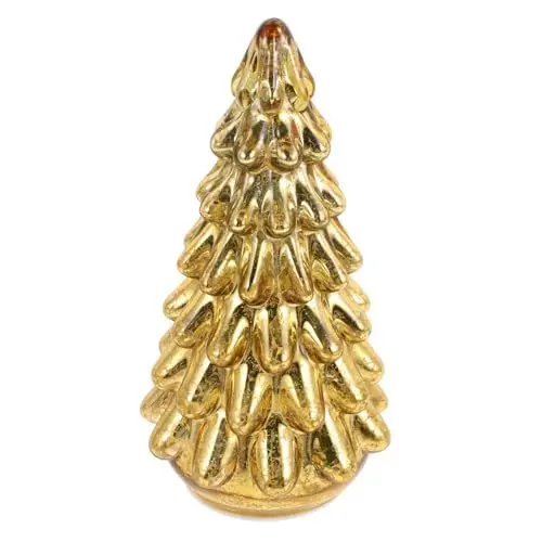Produktbild: Alipis Weihnachtsbaumbeleuchtung aus Glas Tischbaum Weihnachtsdekorationen weihnachtsbaum dekoration weihnachtsdeko büro weihnachtsfeier liefert Weihnachtsbaum Licht Mitteltisch Golden