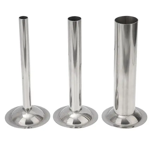 Produktbild: Alipis Wurstfüllrohr 3 Stück Edelstahl Füllrohre Manuelle Wurstfülltrichter Für Fleischwolf Trichter-Aufsatz-Set Silber (Größe 8)