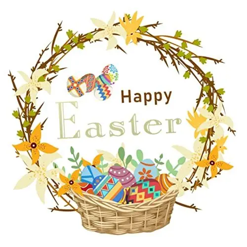 Produktbild: Alipis Ostern Festival Aufkleber 48cm Pvc Korb Aufkleber Eier Selbst-adhesive Für Home Shop Decor