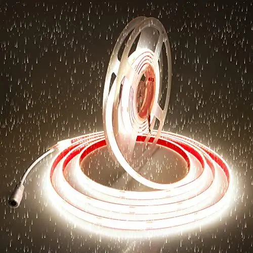 Produktbild: ALITOVE Warmweiß 3000K COB LED Streifen 3,3M Flexibles 1056LEDs 24V COB LED Strip Licht mit Hoher Dichte 320LED/M Wasserdicht IP65 8mm Breit für DIY Innen Aussenbereich Deko(Ohne Netzteil und Dimmer)