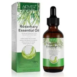 Produktbild: ALIVER Rosmarinöl für Haare und Kopfhaut, Rosemary Oil for Hair, Stimuliert Haarwachstum und Haaröl gegen Haarausfall, 100% Naturreines Rosmarin Öl für Hautpflege, Aromatherapie, 60ml