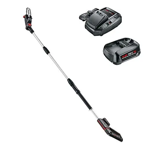Produktbild: AL-KO Akku-Hochentaster CSA 1820, 18 V Li-Ion Akku (Akku und Ladegerät im Lieferumfang enthalten), 20 cm Schienenlänge, 3.7 m/s Kettengeschwindigkeit, 125 Grad Winkeleinstellung