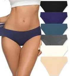 Produktbild: ALL OF ME 6er Pack Sexy String Tangas Set Unterhosen Damen Spitze Unterwäsche Weiche Frau Lingerie Hipster Sexy Thongs for Women Mehrpack S-XL