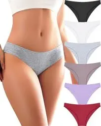 Produktbild: ALL OF ME 6er Pack Unterhosen Damen Baumwolle Unterwäsche Frauen Set Cotton Panties Slips Mehrpack Hipster Atmungsaktiv S-XL