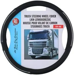 Produktbild: All Ride Lenkradbezug LKW - Lenker mit Durchmesser 44-46CM - Gummi - Anti-Rutsch Textur Schwarz