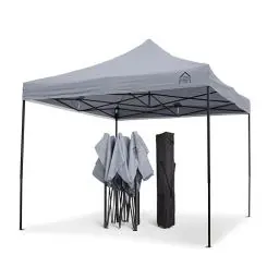 Produktbild: All Seasons Gazebos 3x3m vollständig wasserdichtes Faltpavillon - Metallisch Grau