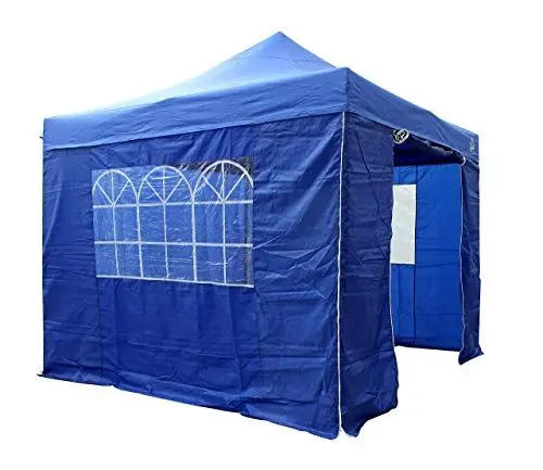 Produktbild: All Seasons Gazebos | 3x3m Pop Up Gazebo mit 4 Seitenwänden, Zubehörpaket & Rolltasche | Schwerlast, vollständig wasserdicht, hochwertige Materialien (Königsblau)