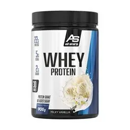 Produktbild: ALL STARS 100% Whey Protein Pulver 908g Milky Vanilla - Cremiger Shake mit bis zu 80% Eiweiß, Enthält wertvolle Aminosäuren, Fettarm & kohlenhydratarm