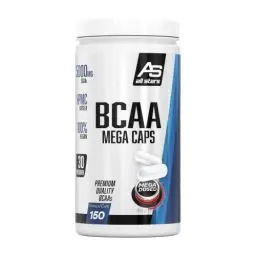 Produktbild: All Stars BCAA Mega Caps I verzweigtkettige Aminosäusen I 150 BCAA-Kapseln vegan I 1000mg BCAAs pro Kapsel mit L-Leucin + L-Valin + L-Isoleucin I Supplement ohne Gelantine I fett- & zuckerarm