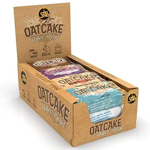 Produktbild: All Stars Oatcake Hafer-Riegel Mix-Box I 12 Energy-Riegel je 80g I Protein-Bar mit Haferflocken & hochwertigen Kohlenhydraten I süßer Müsli-Riegel super sättigend