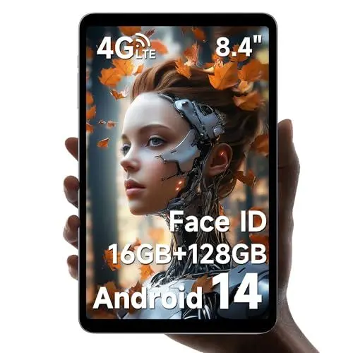 Produktbild: ALLDOCUBE iPlay 60 mini Pro 8,4 Zoll Android 14 Tablet, Helio G99 Octa-Core, 16GB RAM+128GB ROM/TF 512GB, 1920x1200 FHD, 6050mAh Akku, Widevine L1, 5G WLAN, Face ID, 4G LTE, GPS, 6-Achsen-Gyroskop