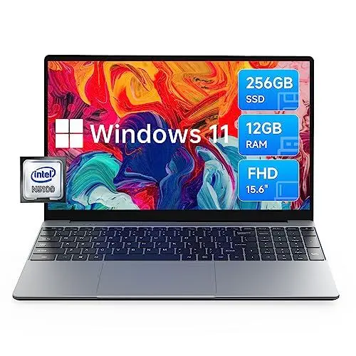 Produktbild: ALLDOCUBE GTBook 15 Laptop, 15.6 Zoll FHD IPS 1920x1080, Intel Celeron N5100, 12GB RAM, 256GB SSD, 2.4+5GHz WiFi, BT 5.0, Typ C, USB 3.0, HDMI, Windows 11, Grau