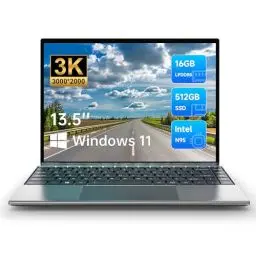 Produktbild: ALLDOCUBE GT BOOK 13 PLUS Laptop, Laptop Gaming 13.5 inch FHD 3000*2000 IPS Display, Notebook 16GB RAM 512GB SSD, Chromebook Intel N95 (bis zu 3.4 GHz), Windows 11, Mini HDMI, WiFi 2.4G/5GHz, Qwerty
