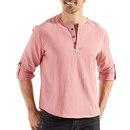 Produktbild: Alle Angebote Aktuell Heute T-Shirt Herren Sommer Pinkes Tshirt Weiß V Ausschnitt Lang Backprint XXXL 3XL Meine Bestellung
