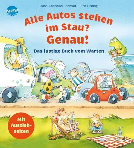Produktbild: Alle Autos stehen im Stau? Genau! Das lustige Buch vom Warten: Pappbilderbuch mit auseinanderziehbaren Seiten ab 2 Jahren