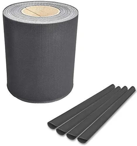 Produktbild: ALLEGRA Sichtschutz Garten 50 Meter mit 40 Clips Sichtschutzstreifen für Doppelstabmatten Zaun Gartenzaun Doppelstabmattenzaun Sichtschutzfolie Zaunfolie UV Beständig (Anthrazit Grau)