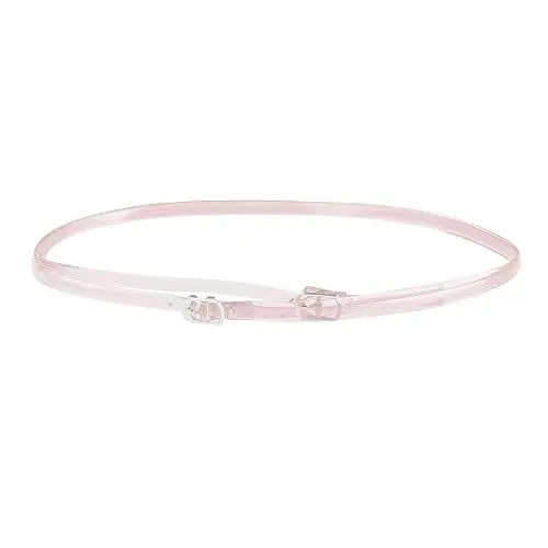 Produktbild: Allegra K Abnehmbare transparente klare gekreuzte Schuhriemen für Damen Gürtel Bänder zum Halten von losen High Heels Rosa One Size