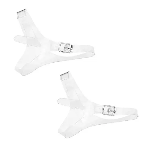Produktbild: Allegra K Abnehmbare verstellbare Damen-Schuhriemen Gürtelbänder zum Halten lockerer High Heels Klar 20.5cm