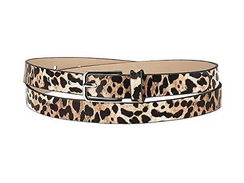 Produktbild: Allegra K Damen Einzelne Dornschließe Niedlich Tierdruck Dünner Kunstleder Taillengürtel Leopard Muster Fit waist 77-94cm/30-37