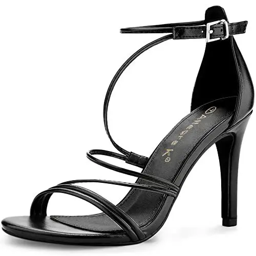 Produktbild: Allegra K Damen Party Riemchen Stiletto High Heels Sandalen Schwarz 40