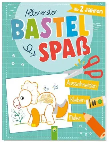 Produktbild: Allererster Bastelspaß ab 2 Jahren. Ausschneiden, Kleben, Malen. Bastelbuch für Jungen: Mitmachbuch mit einfachen Bastelanleitungen für Kleinkinder. Geschenk für Kindergarten- und Kita-Kinder