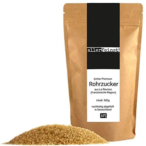 Produktbild: allerFeinst! - Echter Premium Rohrzucker aus Reunion / La Réunion (Französische Region), 1er Pack (1 x 500g)