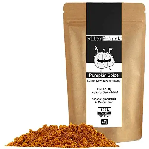 Produktbild: allerFeinst! - Premium Pumpkin Spice - Hochwertige Kürbis Gewürzzubereitung für Pumpkin, Kürbissuppe, Ofenkürbis, Süßkartoffel und vieles mehr, 1er Pack (1 x 100g)