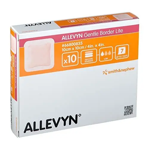 Produktbild: Allevyn Gentle Border Lite, 10 x 10 cm