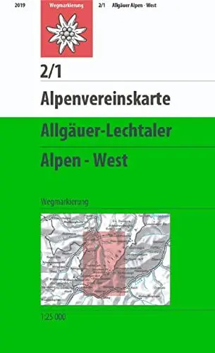 Produktbild: Allgäuer-Lechtaler Alpen - West: Topographische Karte 1:25.000 mit Wegmarkierungen: Topographische Karte. Wegmarkierung (Alpenvereinskarten)