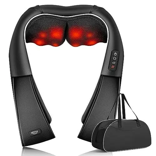 Produktbild: Nackenmassagegerät mit Wärme Shiatsu Massagegerät Rücken, Elektrische Schulter Massagegerät für Nacken, Beine, Füße, Rückenmassagegerät für Vatertagsgeschenke für Papa Männer Mama Frauen