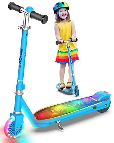 Produktbild: ALLMOVE Elektroroller Kinder 4-8 Jahren, Höhenverstellbar 100W E Scooter Kinder mit Flash-Rädern & Pedale, 10km Langstrecke & 8 km/h, Intelligenter Sensor, Kickscooter für Mädchen und Jungen, X3 Pro