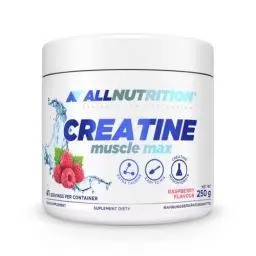 Produktbild: ALLNUTRITION Creatine Muscle Max Nahrungsergänzungsmittel - Creatin Monohydrat mit Taurin - Leistungssteigerung und Muskelaufbau - ohne Zuckerzusatz - Instantpulver 250g - Himbeere