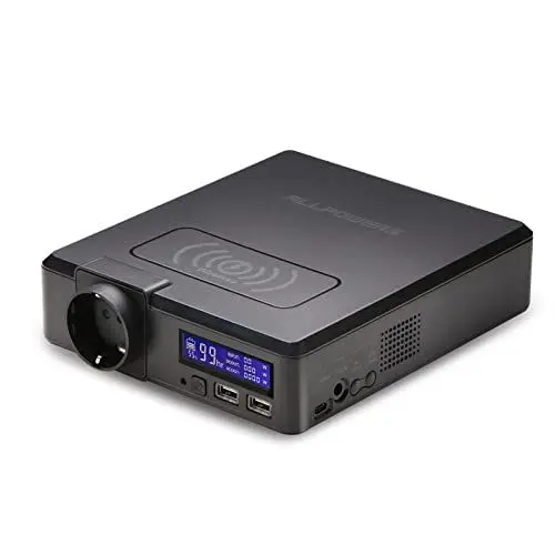 Produktbild: ALLPOWERS Tragbare Powerstation 200W 154Wh Kabellos Akku Solar Generator Power Station Batterie Mobiler Stromspeicher Mobiler Energiespeicher für Camping Mobilphone Laptop Reise Wohnmobil Notfall