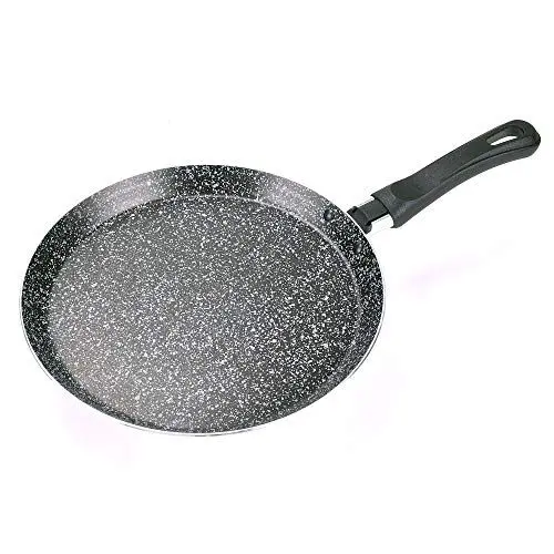 Produktbild: Alluflon Tradizione Italia Crêpe-Maker, Antihaft- und kratzfeste Schieferbeschichtung für Crêpes und Pfannkuchen, spülmaschinenfest, 22 cm, Schwarz