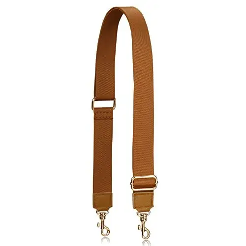 Produktbild: Allzedream Handtasche Riemen verstellbarer Ersatz Umhängetaschen Breite Taschengurte (Braun-Lederende)