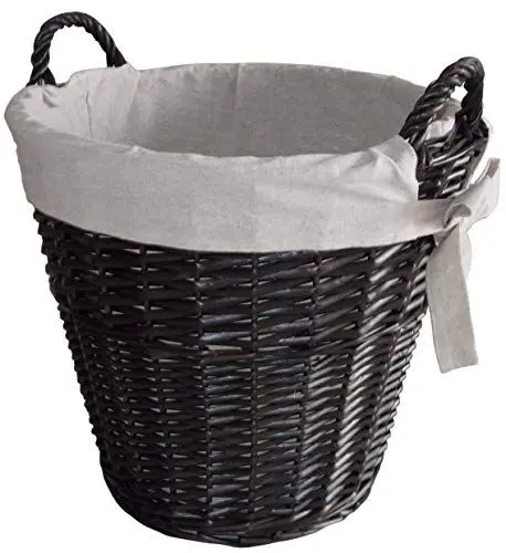 Produktbild: Allzweckkorb Dekokorb mit Tragegriffen, Weidekorb mit Jute Innenfutter, Maße 43x43x40 cm