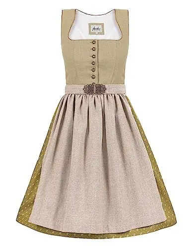 Produktbild: Almbock Dirndl Damen Midi | Dirndl Midi modern Made in Germany | Festliches Trachtenkleid zur Hochzeit oder Oktoberfest in Größe 38