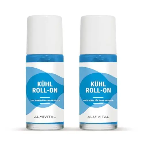 Produktbild: ALMIVITAL 2-er Set Kühl Roll-On to go | Natürliche Erfrischung für Muskeln & Co. | Belebendes Menthol sorgt für langanhaltenden Kühl-Effekt | Wohltuend nach Sport & körperlicher Aktivität | á 50ml