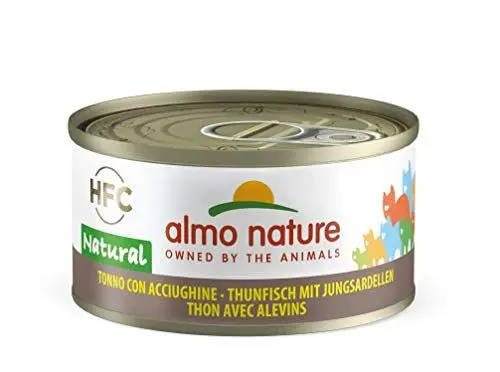 Produktbild: almo nature HFC Natural Katzenfutter nass -Thunfisch mit Jungsardellen 24er Pack (24 x 70g)