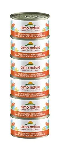 Produktbild: almo nature Megapack Katzenfutter nass - Huhn mit Kürbis - 6er Pack (6x70g)