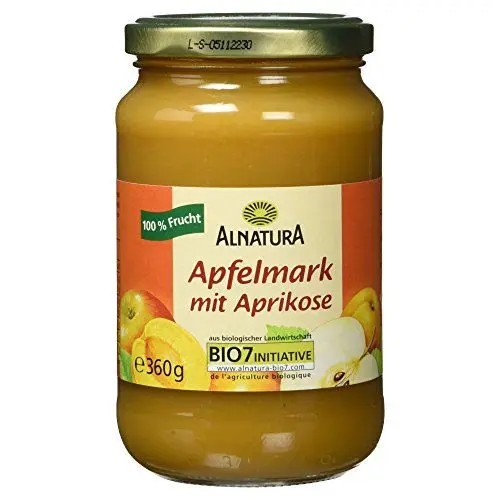 Produktbild: Alnatura Bio Apfelmark mit Aprikose, 360g