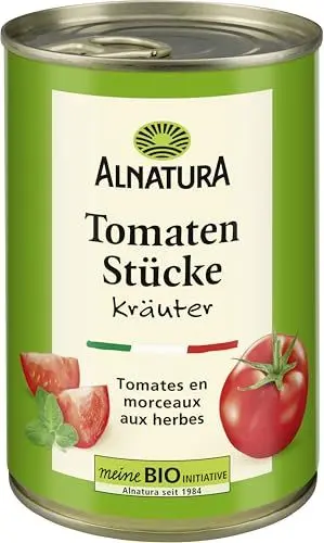 Produktbild: Alnatura Bio Tomaten Stücke Kräuter, 240 g