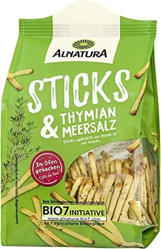 Produktbild: Alnatura Sticks 100g, Thymian, Meersalz