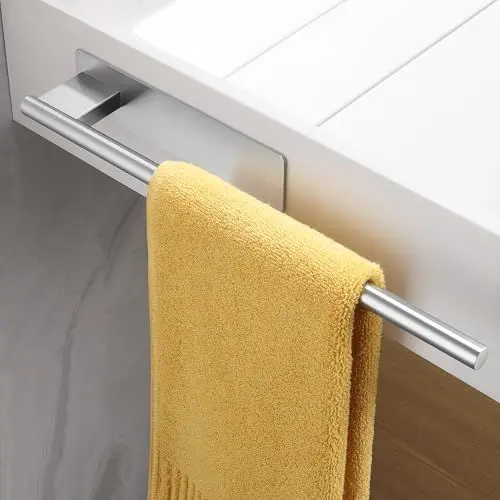 Produktbild: ALOCEO Handtuchhalter Ohne Bohren,304 Edelstahl Handtuchhalter Selbstklebend,Handtuchstange Wand für Badezimmer Küche,Gebürstet Silber,39CM