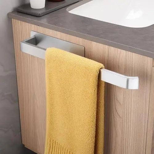 Produktbild: ALOCEO Handtuchhalter ohne Bohren, Selbstklebend Handtuchhalter Edelstahl Gebürstet, Handtuchstange zum Kleben für Badzimmer, Silber 38cm